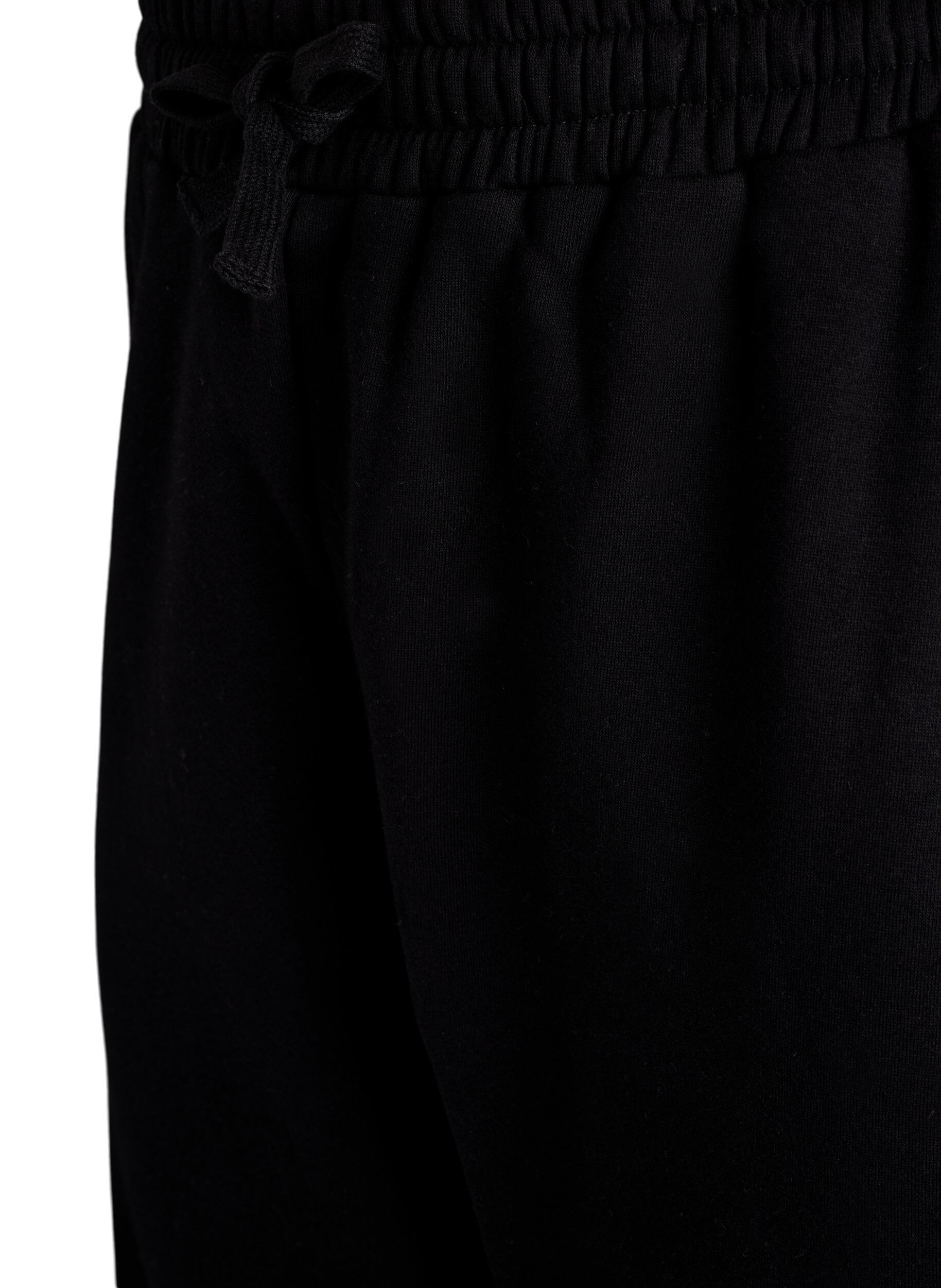 Zizzi Pantalon cargo en mati&egrave;re douce et confortable, Black, Packshot image number 2