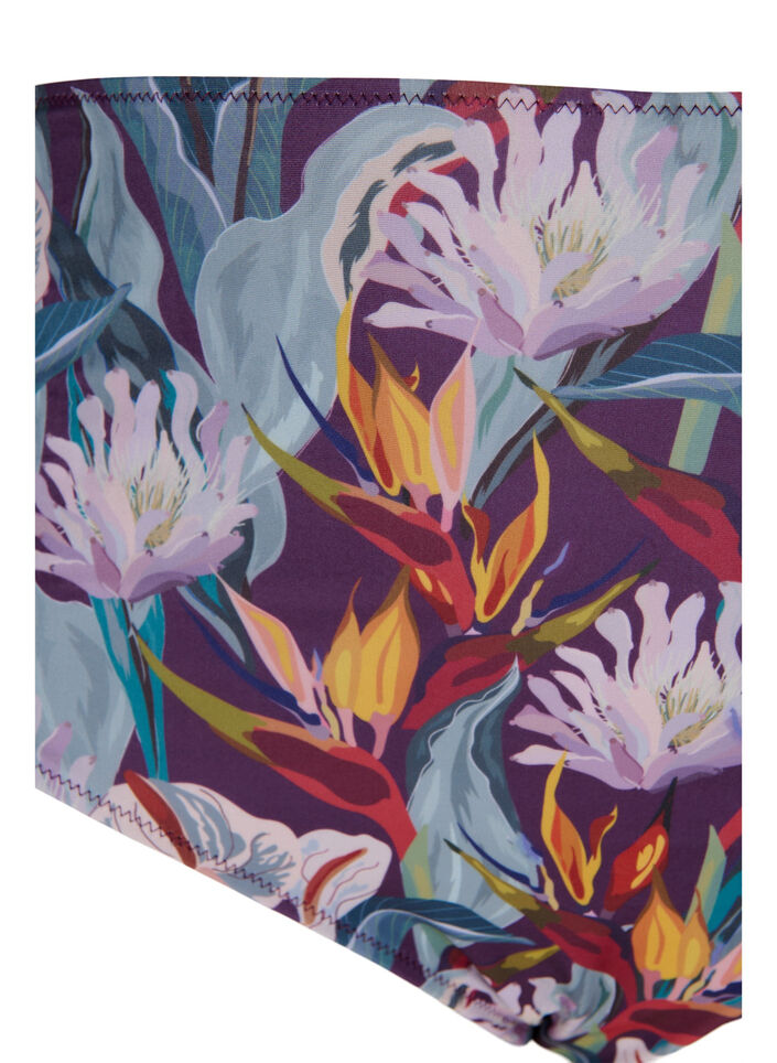 Bas de bikini taille haute avec imprimé, Vert clair, Packshot image number 2