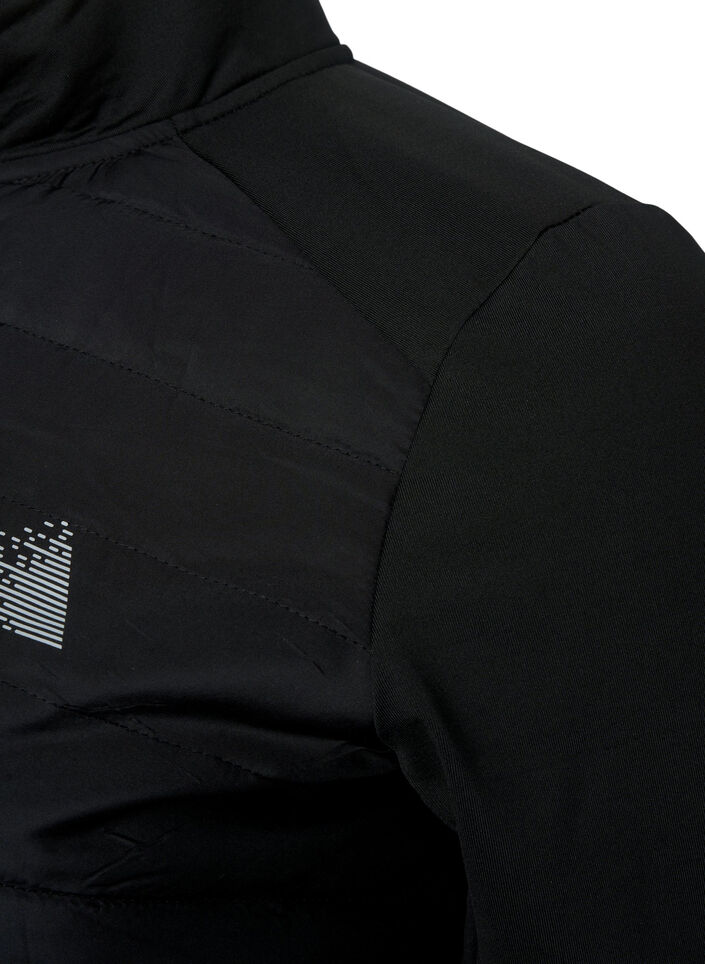 Cardigan pour le sport avec rembourrage et fermeture éclair, Black, Packshot image number 3