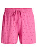 Short de pyjama en jersey de viscose avec un imprim&eacute; int&eacute;gral, Rose, Packshot image number 0