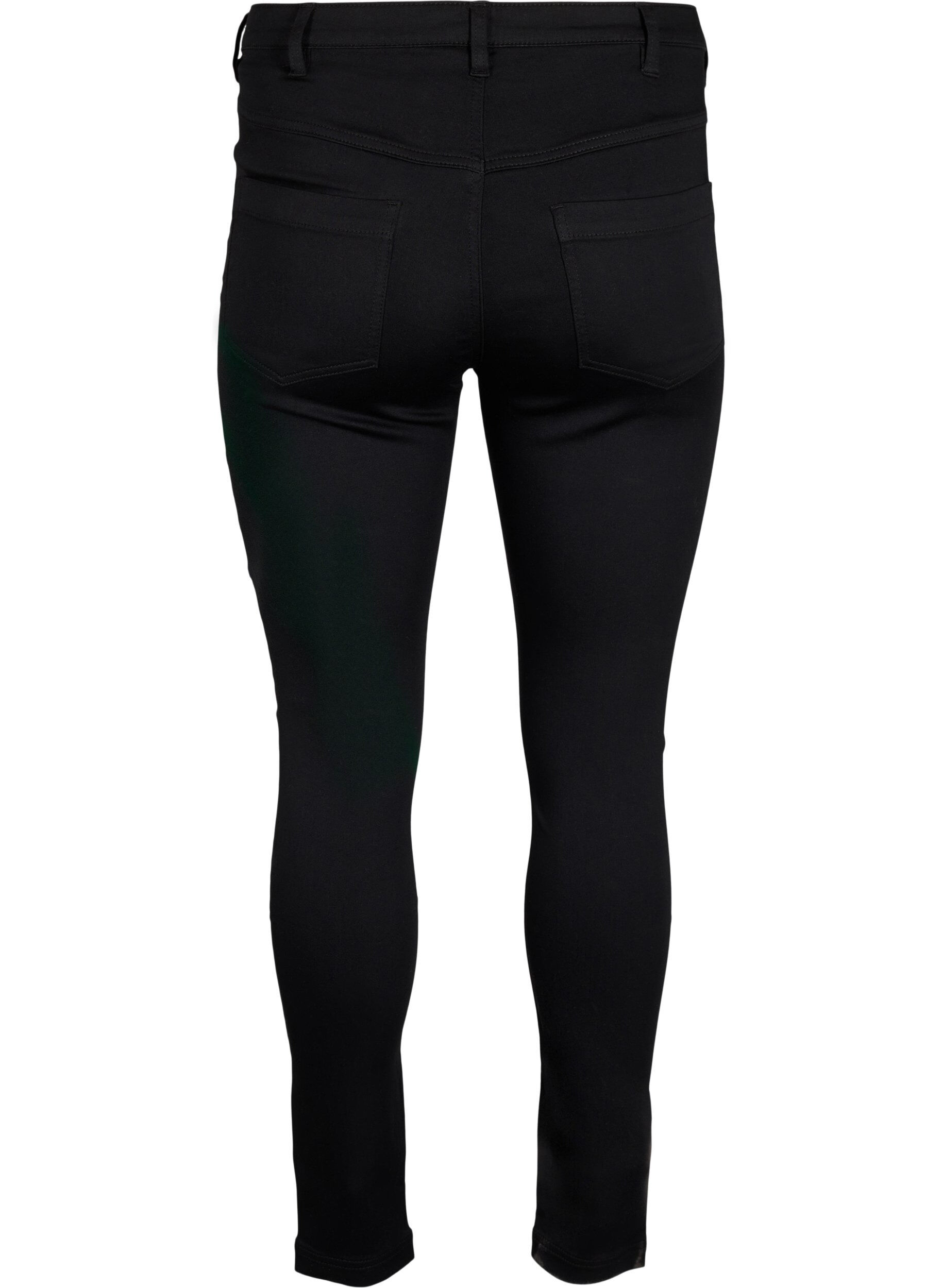Zizzi  Jeans Amy super slim avec d&eacute;tails brod&eacute;s, Black, Packshot image number 1