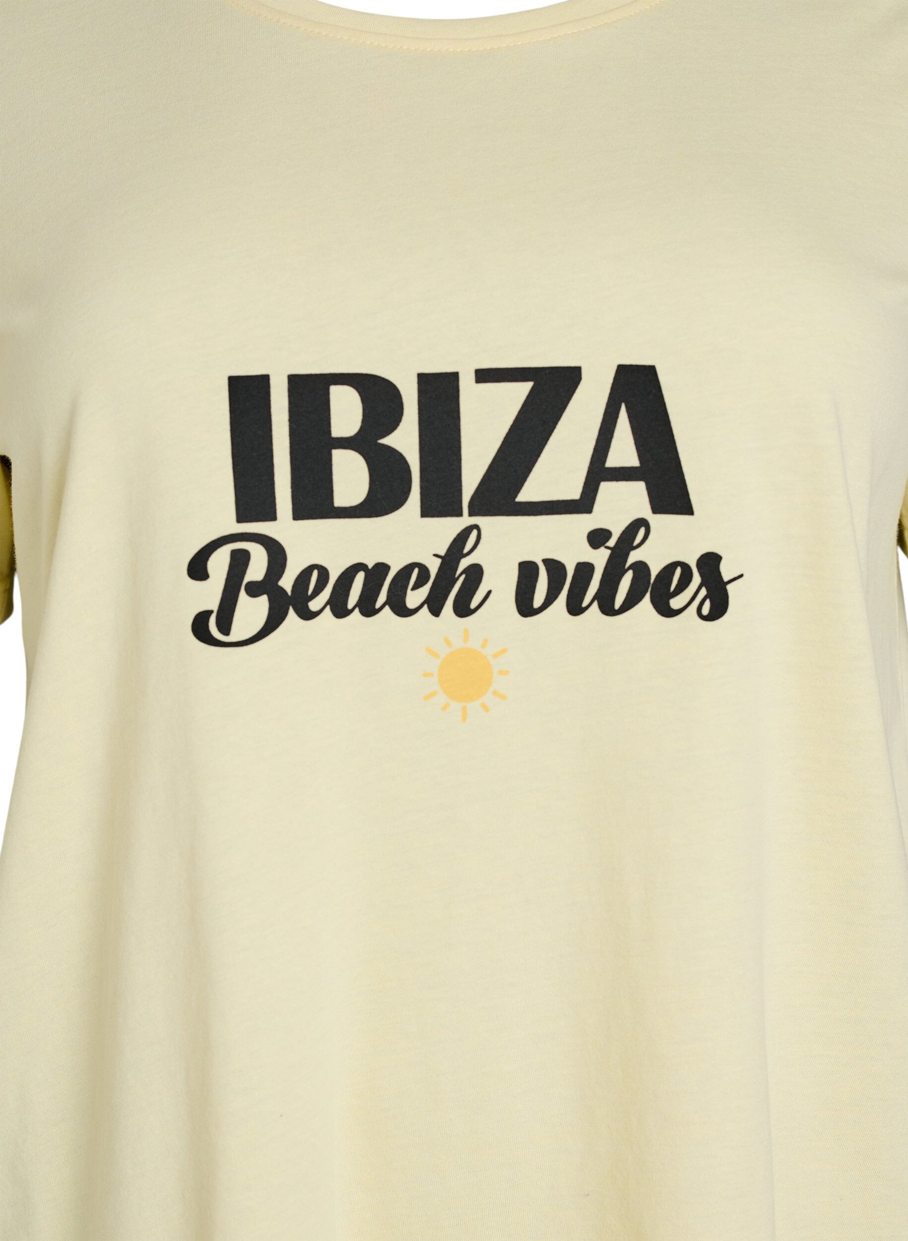Zizzi T-shirt imprim&eacute;, Jaune, Packshot image number 2
