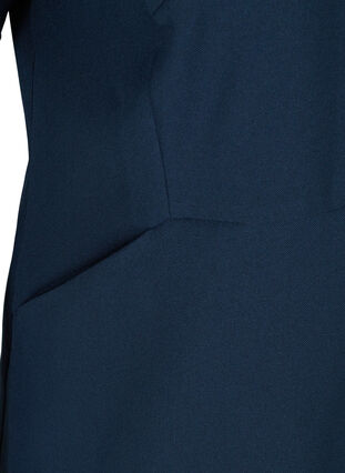 Robe de couleur unie avec col en V, Navy Blazer, Packshot image number 3