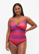 Maillot de bain imprimé avec un rembourrage confortable, Pink Comb, Model image number 0