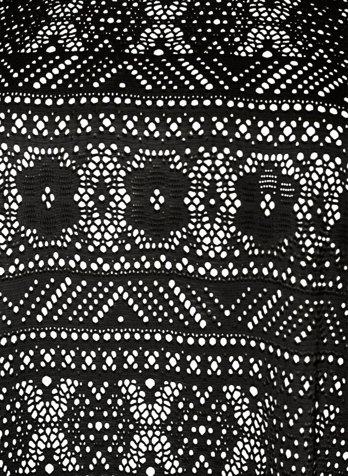 T-shirt en dentelle brod&eacute;e, Noir, Packshot image number 2