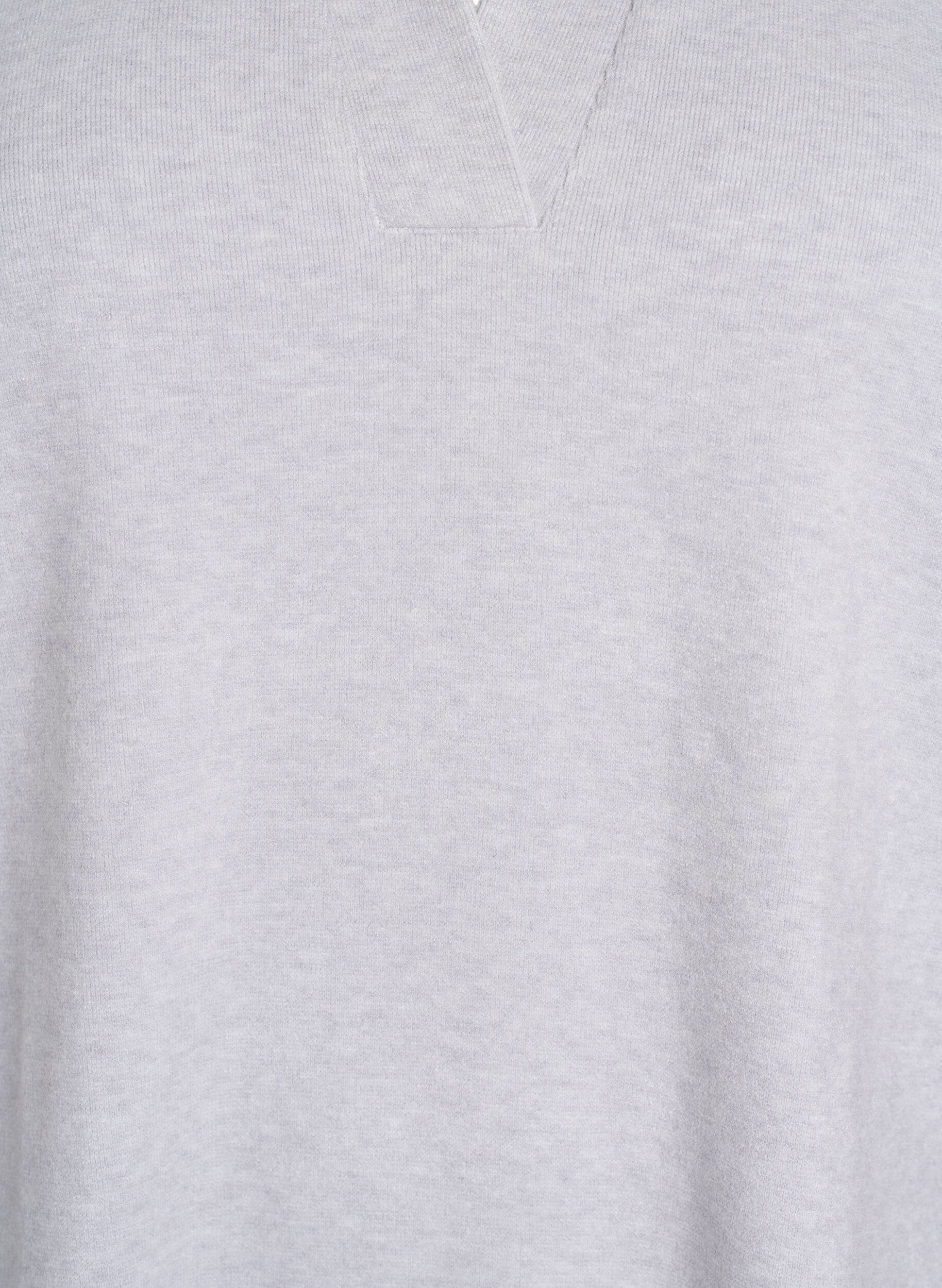 Zizzi Blouse en jersey avec col et manches courtes, Gris, Packshot image number 2