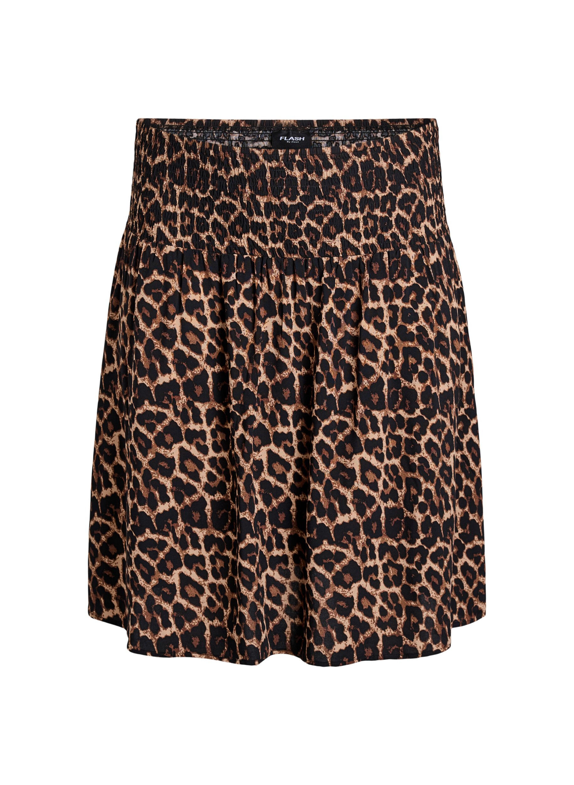 FLASH - Jupe courte &agrave; taille smock&eacute;e