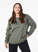 Sweat-shirt &agrave; col ras du cou, Vert, Model image number 0