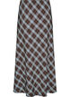 Jupe maxi coupe &eacute;vas&eacute;e &agrave; carreaux, Bleu Clair, Packshot image number 1