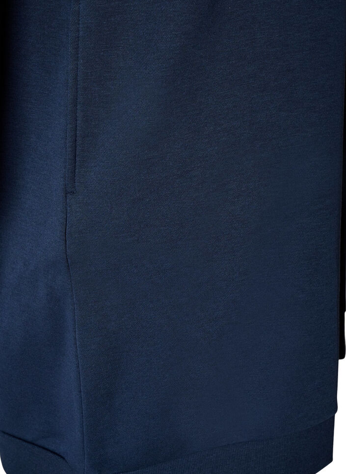 Robe sweat ample avec poches, Bleu, Packshot image number 3