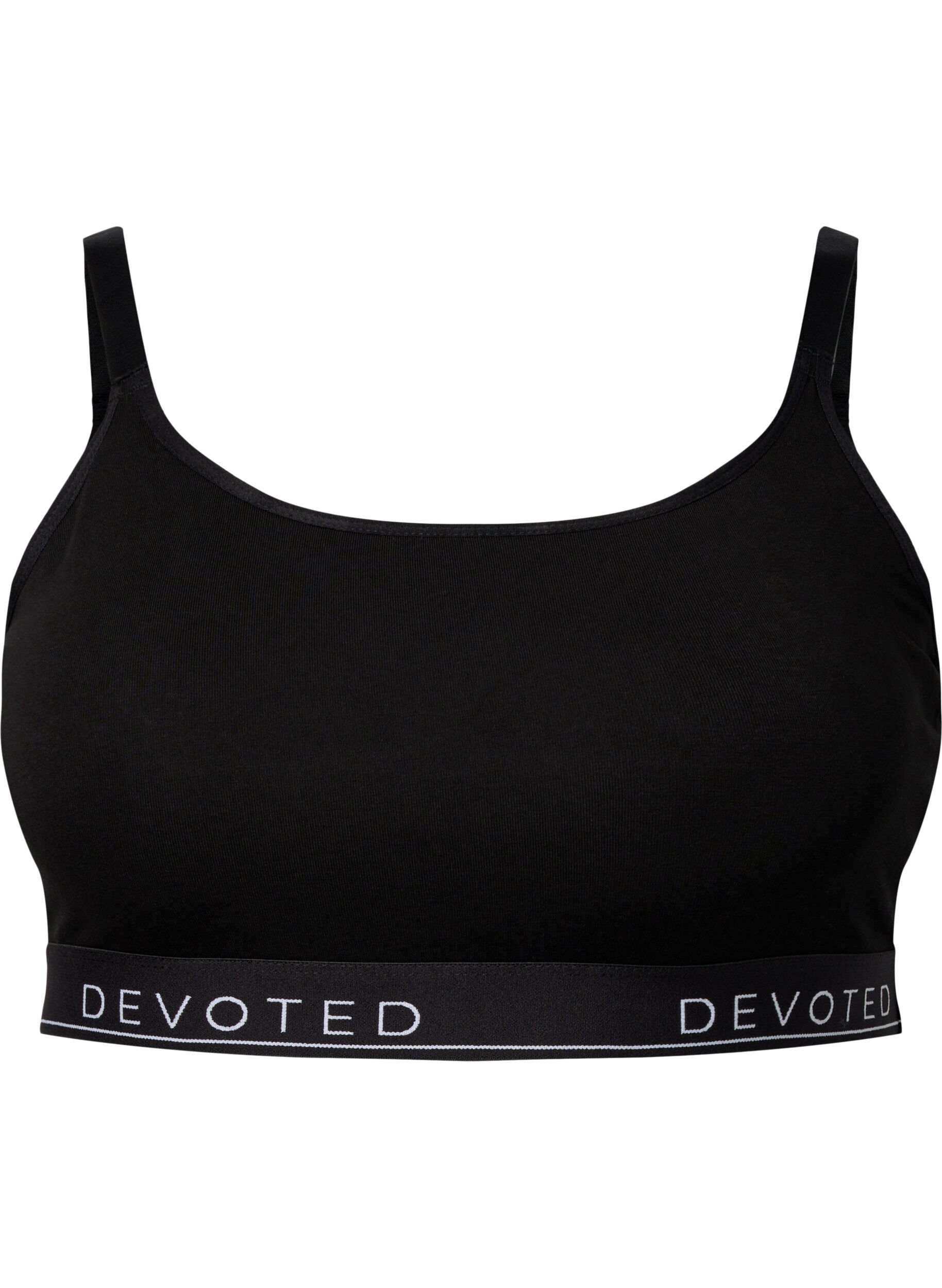 Soutien-gorge en coton &agrave; bretelles r&eacute;glables