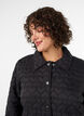 Veste l&eacute;g&egrave;rement matelass&eacute;e &agrave; surpiq&ucirc;res d&eacute;coratives, Noir, Model image number 3