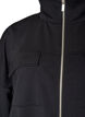 Cardigan en jersey avec fermeture &eacute;clair et col montant, Noir, Packshot image number 2