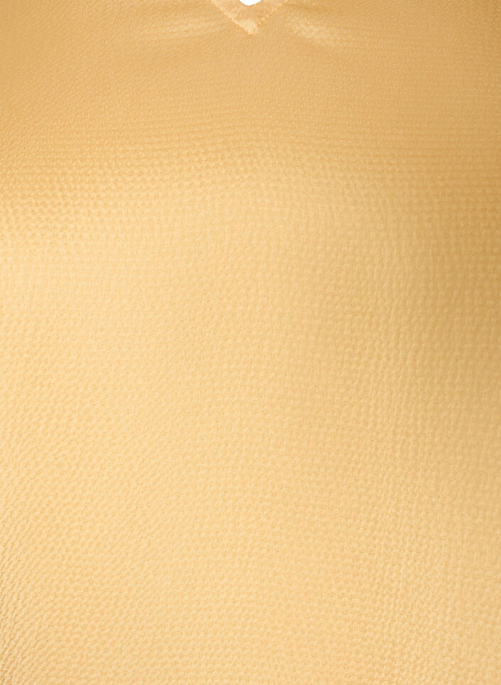Blouse avec col de chemise et col en V, Jaune clair, Packshot image number 2