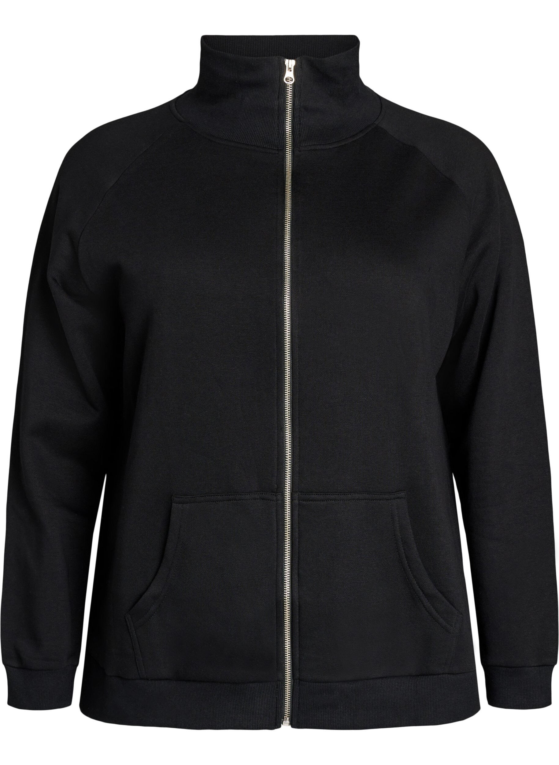 Cardigan sweat avec col montant et zip