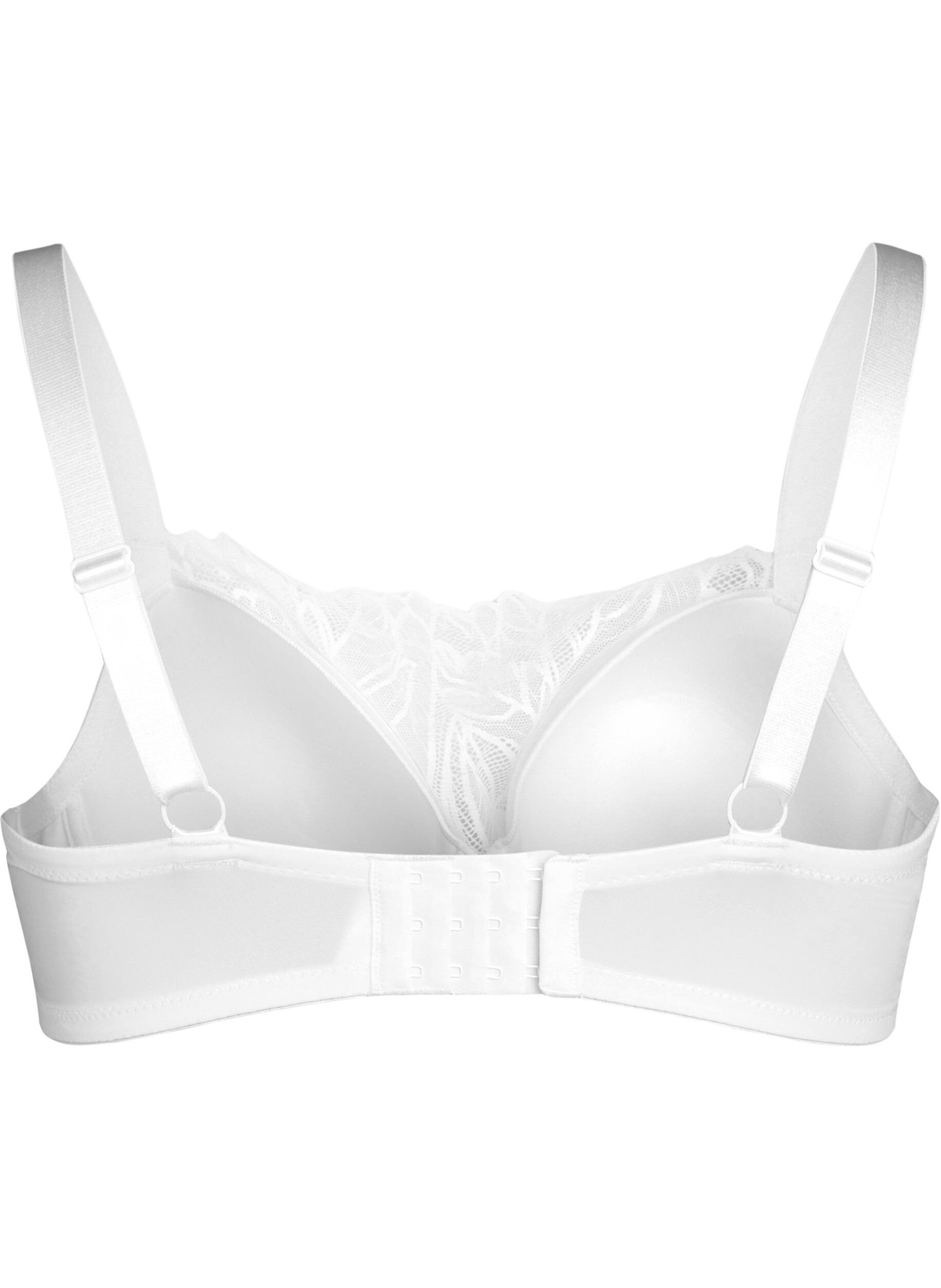 Zizzi Soutien-gorge moul&eacute; &agrave; armatures avec d&eacute;tails en dentelle, Blanc, Packshot image number 1