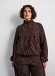 Bomber en jacquard floral, Marron, Model image number 0