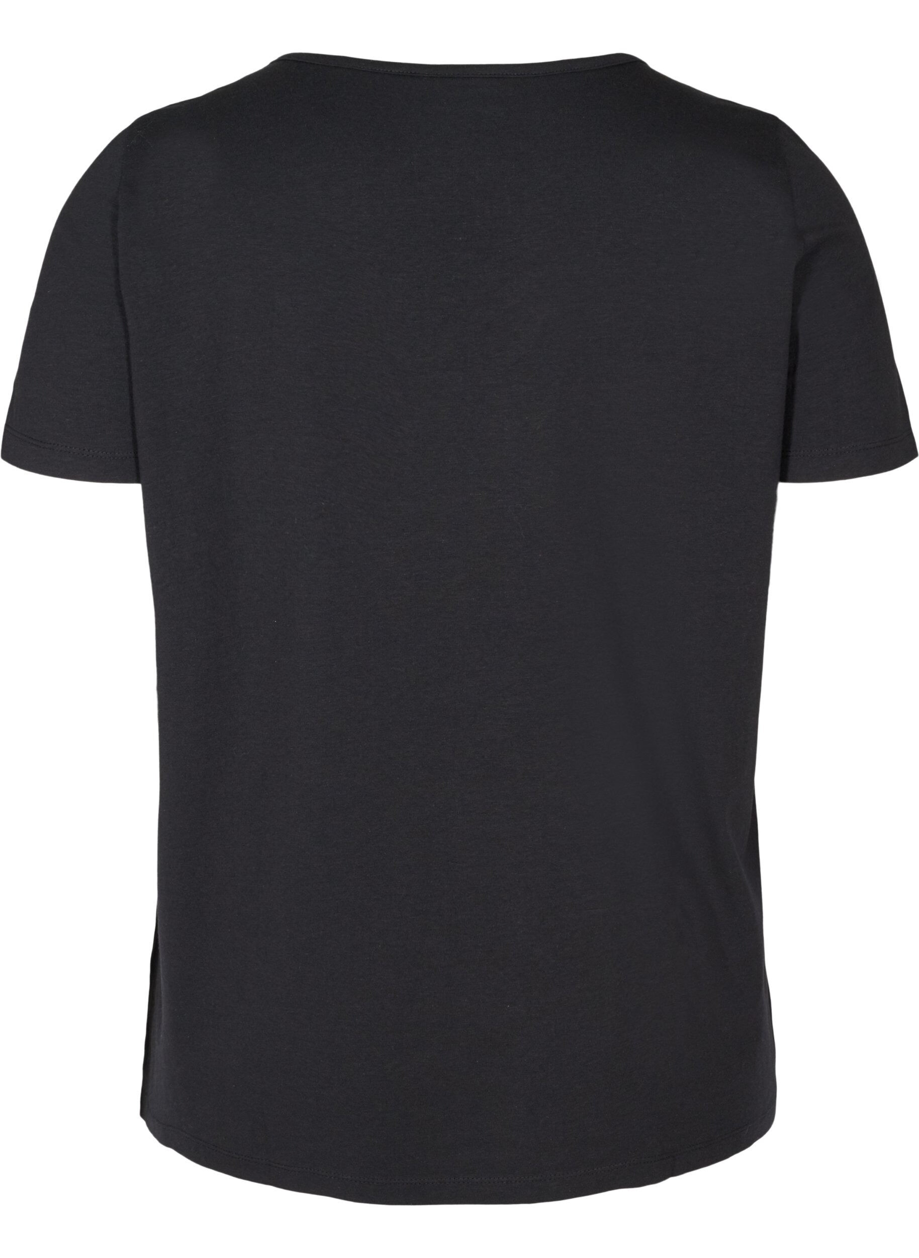Zizzi T-shirt, Black, Packshot image number 1