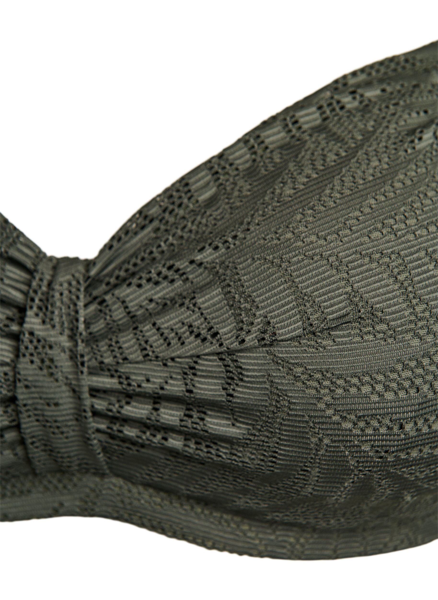 ZizziHaut de bikini avec maille textur&eacute;e et coussinets amovibles, Vert, Packshot image number 2