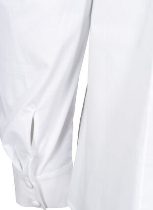 Chemise en coton manches bouffantes, Bright White, Packshot image number 3