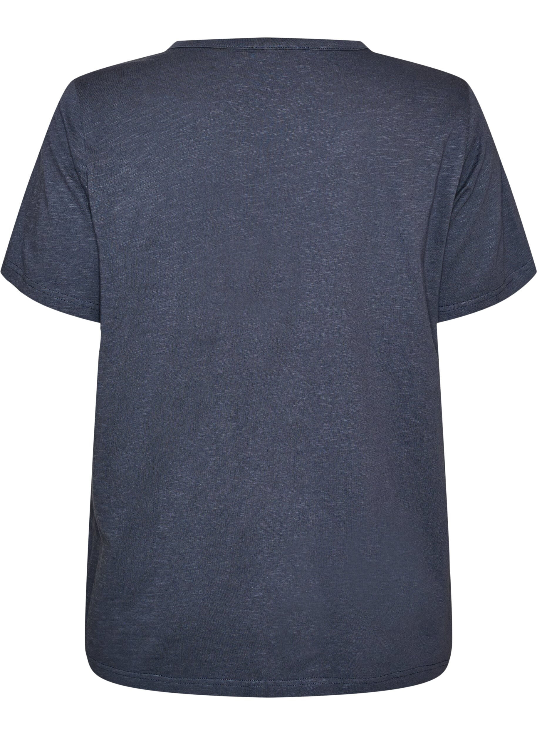 ZizziT-shirt dot&eacute; de boutons, Gris bleut&eacute;, Packshot image number 1