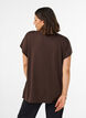 T-shirt de sport couleur unie, Marron, Model image number 2