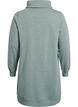Robe sweat-shirt courte &agrave; col montant et poches, Vert, Packshot image number 1