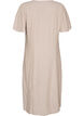 Robe midi en lin et viscose avec manches &agrave; volants, Beige, Packshot image number 1
