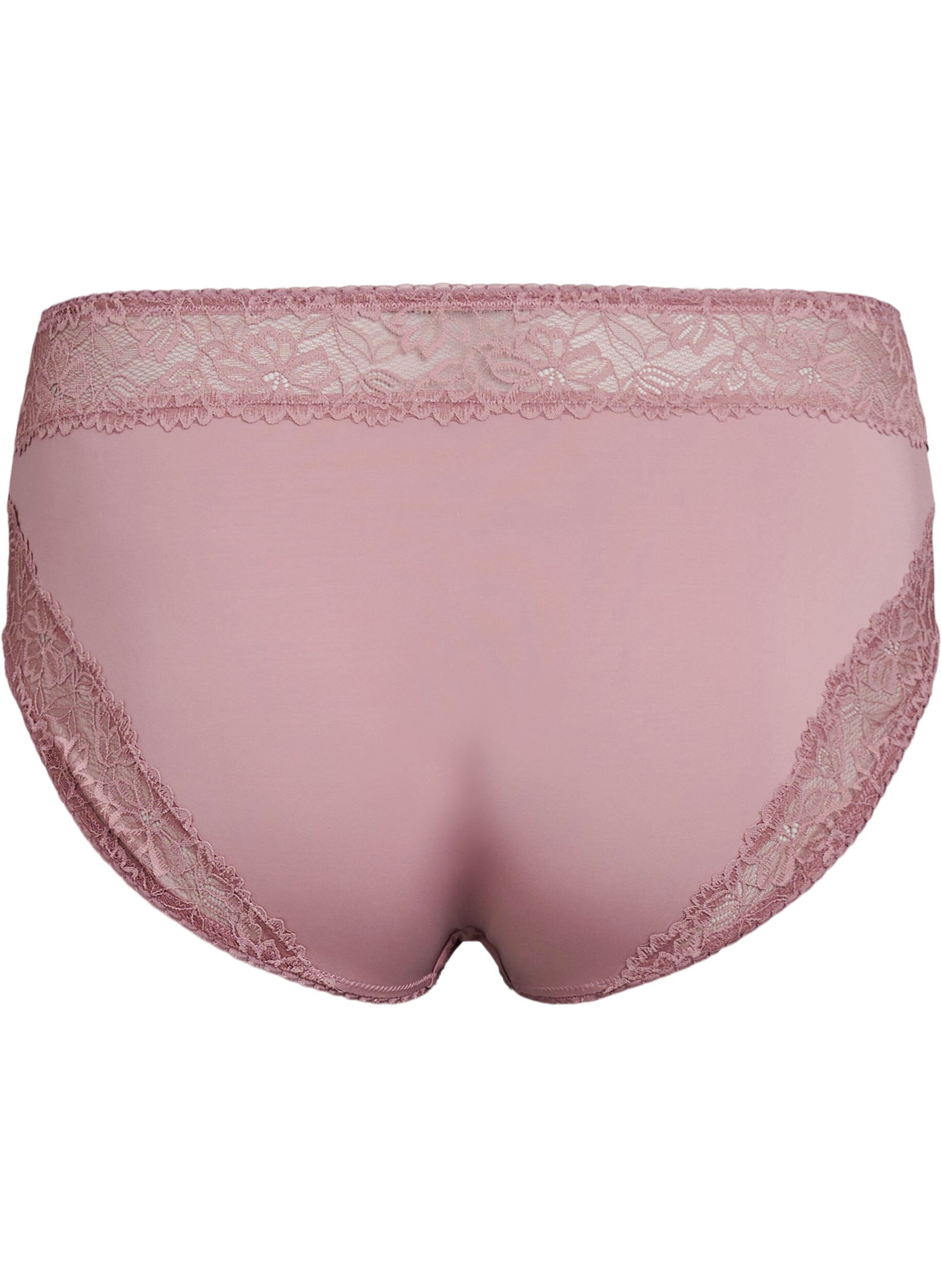 Zizzi Culottes en microfibre avec d&eacute;tails en dentelle, Rose, Packshot image number 1