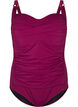 Maillot de bain drapé avec bonnets rembourrés, Bordeaux, Packshot image number 0