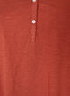 T-shirt &agrave; manches longues avec col V et boutons, Marron, Packshot image number 2