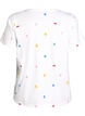 T-shirt en coton biologique avec motifs brod&eacute;s, Blanc, Packshot image number 1