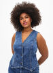 Gilet slim fit en jean avec des boutons, Blue Denim, Model image number 0