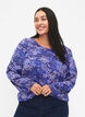 FLASH - Blouse à manches longues avec imprimé et smock, Dazzling Blue AOP, Model image number 0