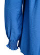 Blouse en viscose avec smock et d&eacute;tails fronc&eacute;s, Bleu, Packshot image number 3