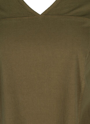 Robe à manches courtes en coton, Ivy Green, Packshot image number 2
