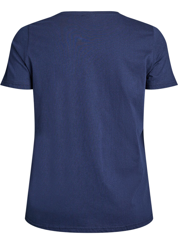 T-shirt de No&euml;l en coton bio, Bleu, Packshot image number 1