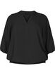 Blouse à smocks et manches 3/4, Black, Packshot image number 0