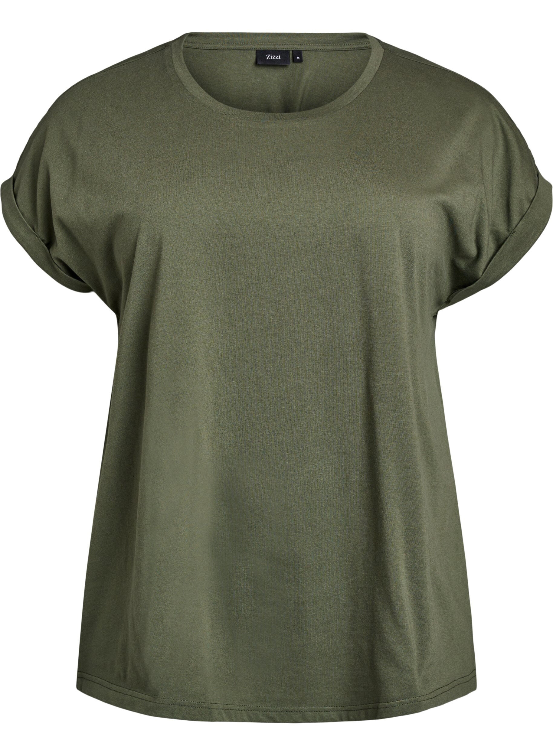 ZizziT-shirt &agrave; manches courtes en m&eacute;lange de coton, Vert, Packshot image number 0