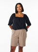 Short avec poches et taille haute, Marron, Model image number 0