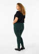 Pantalon moulant avec détails de fermetures éclairs , Vert foncé, Model image number 1