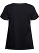 T-shirt &agrave; col rond et coupe &eacute;vas&eacute;e, Noir, Packshot image number 1