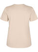 T-shirt basique en coton à col rond, Beige, Packshot image number 1