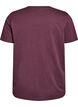 T-shirt basique en coton &agrave; col rond, Bordeaux fonc&eacute;, Packshot image number 1
