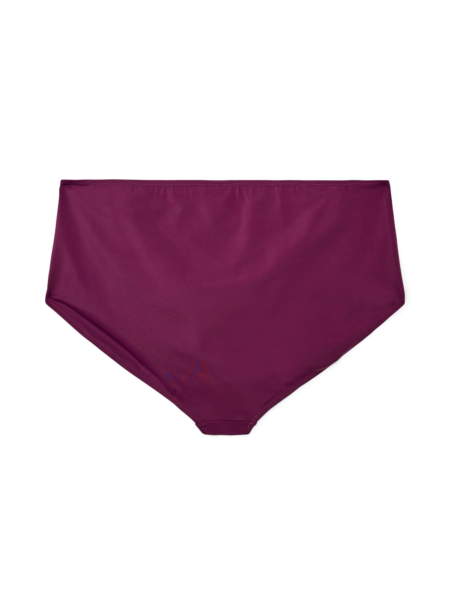 ZizziCulotte de bikini taille haute avec drap&eacute;, Violet, Packshot image number 1