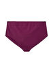 Culotte de bikini taille haute avec drap&eacute;, Violet, Packshot image number 1