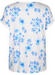 Chemisier floral à manches courtes en viscose, White Blue AOP, Packshot image number 1