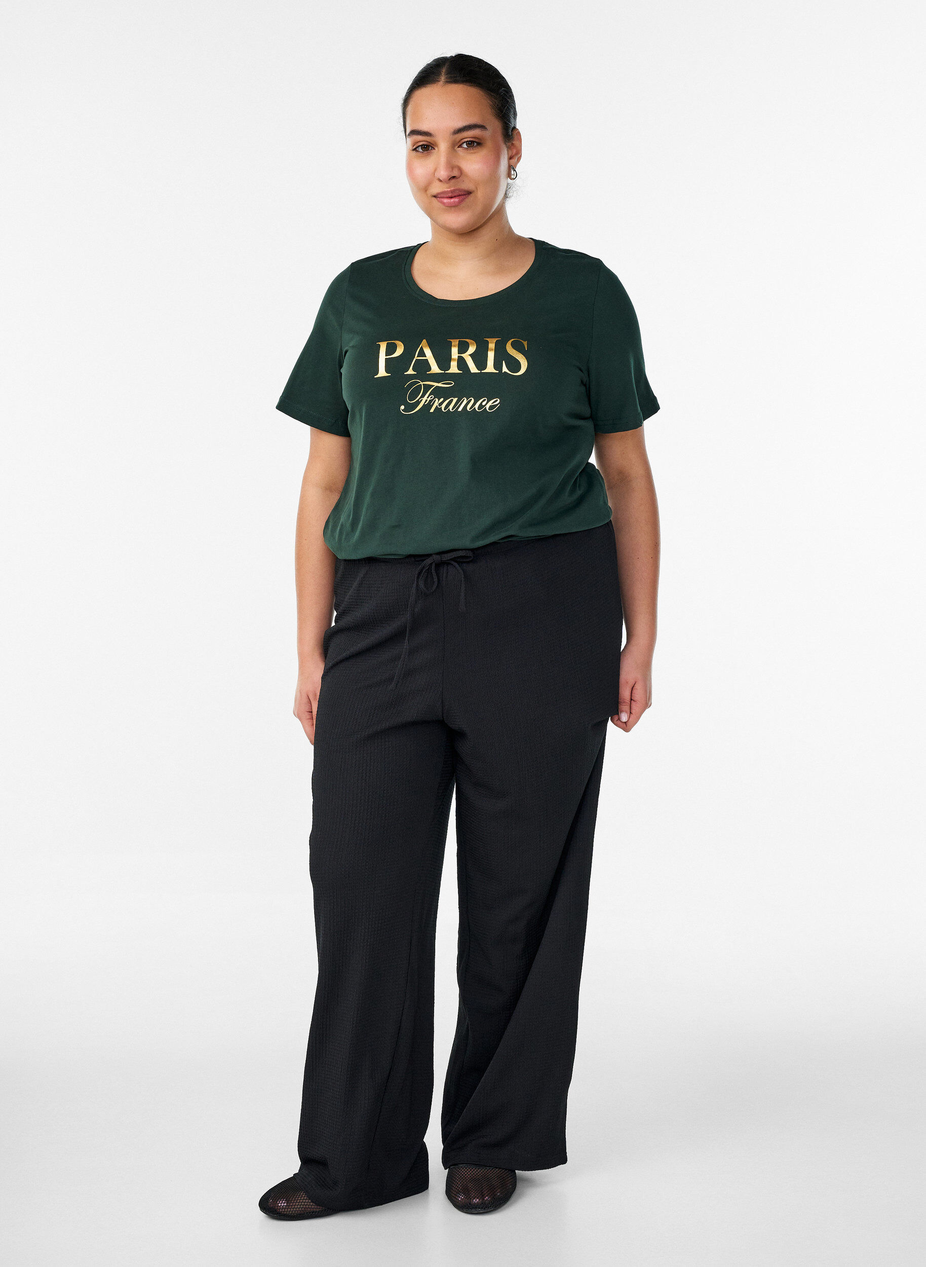 ZizziT-shirt imprim&eacute;, Vert, Model image number 1