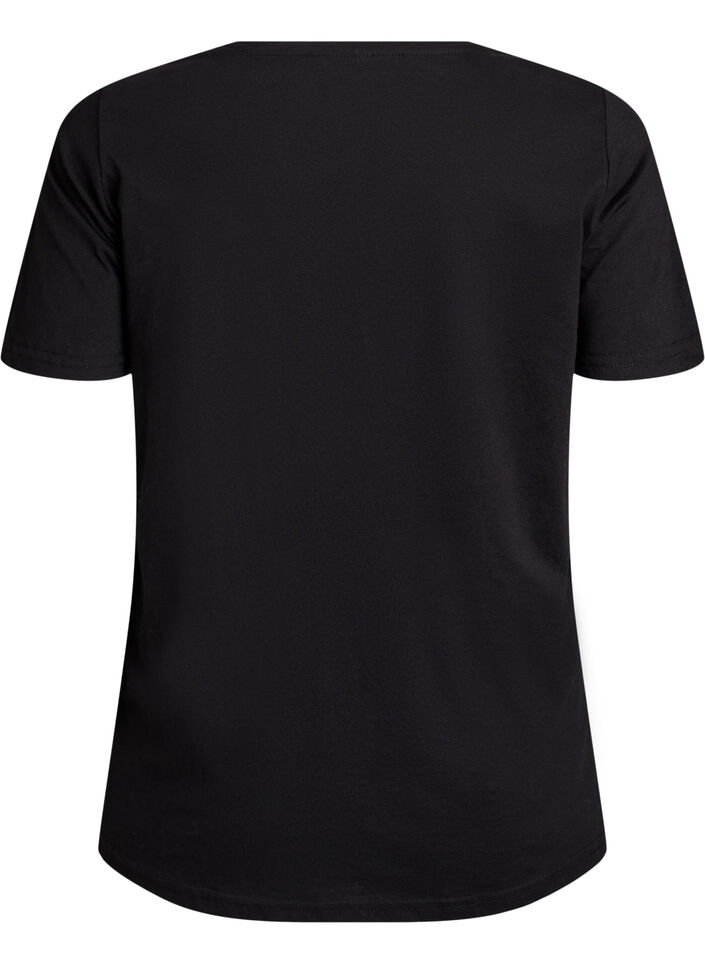 T-shirt imprim&eacute;, Noir, Packshot image number 1