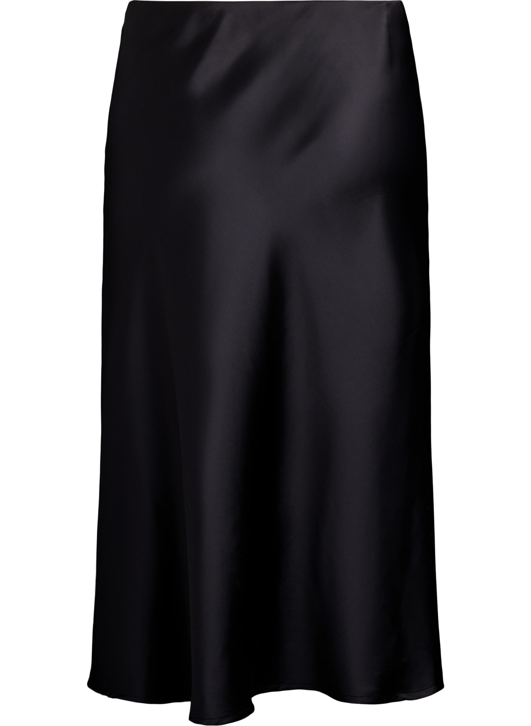 ZizziJupe midi en satin, Noir, Packshot image number 1